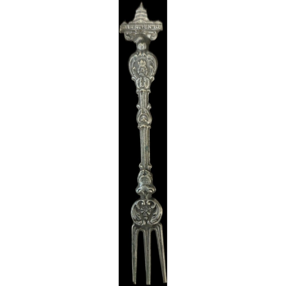 Vintage Woodward & Lothrop Washington DC Souvenir Cocktail Fork US Capitol Italy